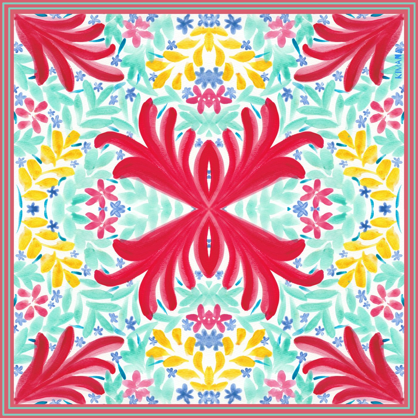Pañuelo Fucsia Simetría