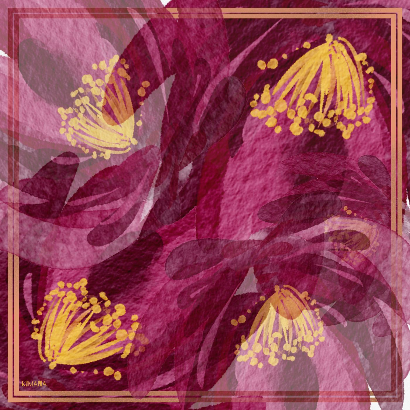Pañuelo Borgoña Floral